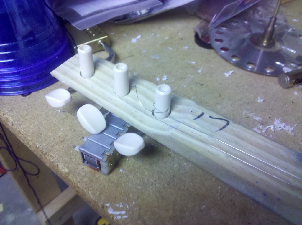 Close up of headstock